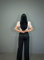 Pantalón de vestir Rayado corte recto