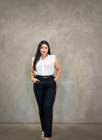 Looks pantalón de vestir corte recto negro