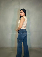 Pantalón Jeans cargo talle bajo
