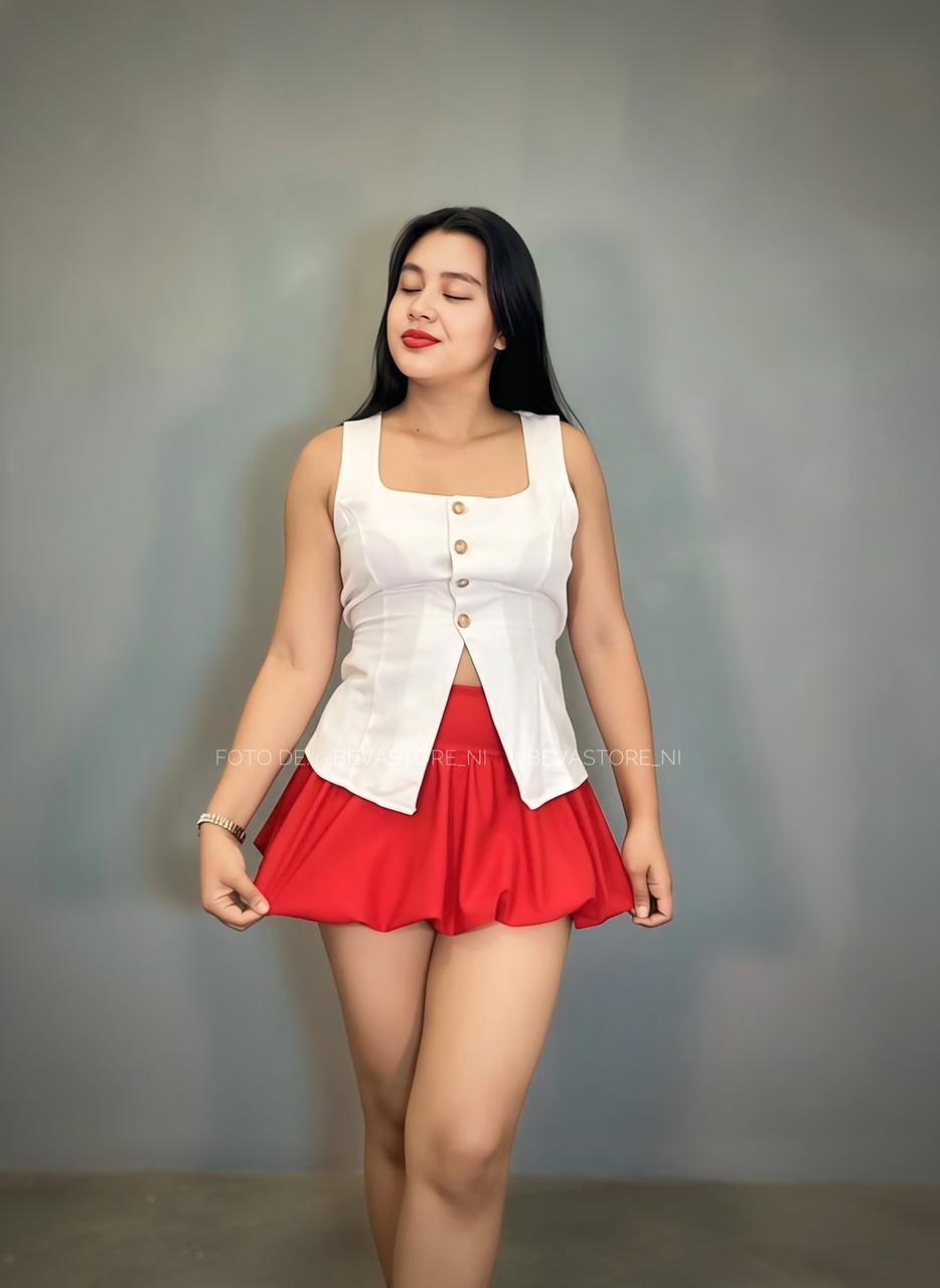 Looks chaleco blanco de lino