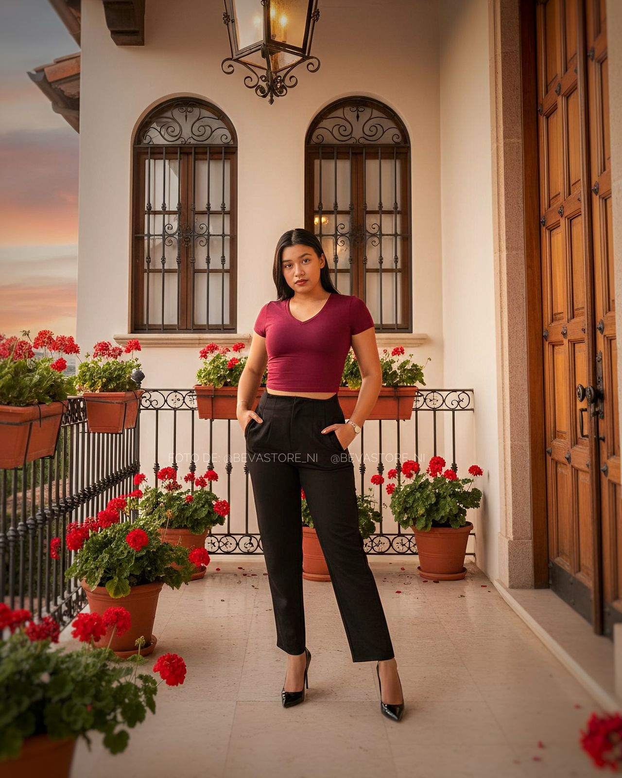 Crop top en cuello V