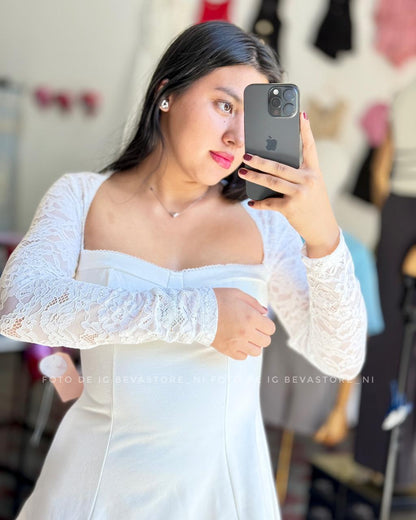 Vestido Rubí blanco