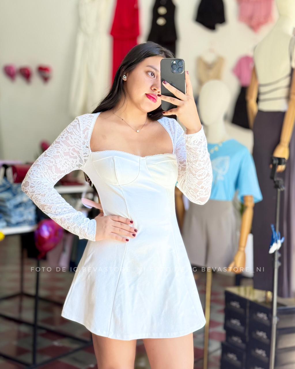 Vestido Rubí blanco
