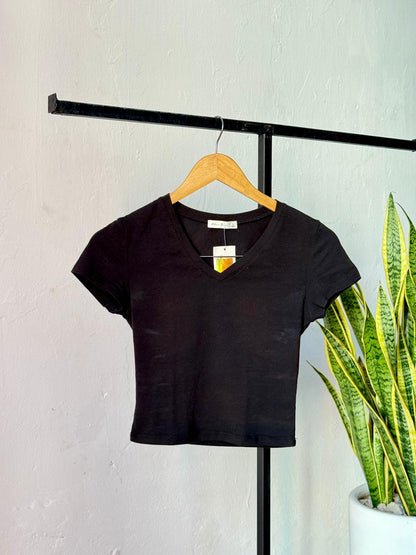 Crop top en cuello V