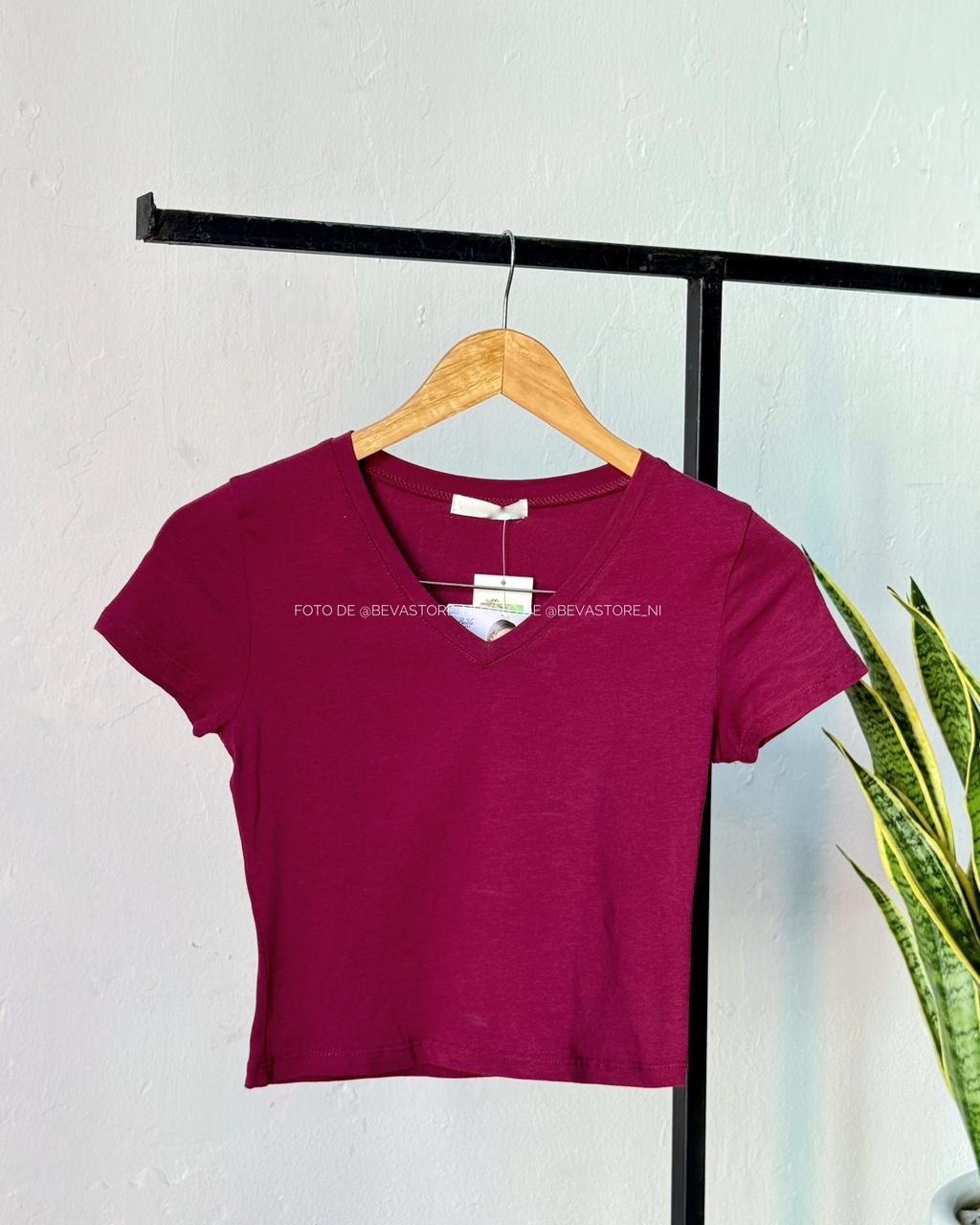 Crop top en cuello V
