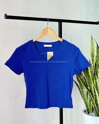 Crop top en cuello V