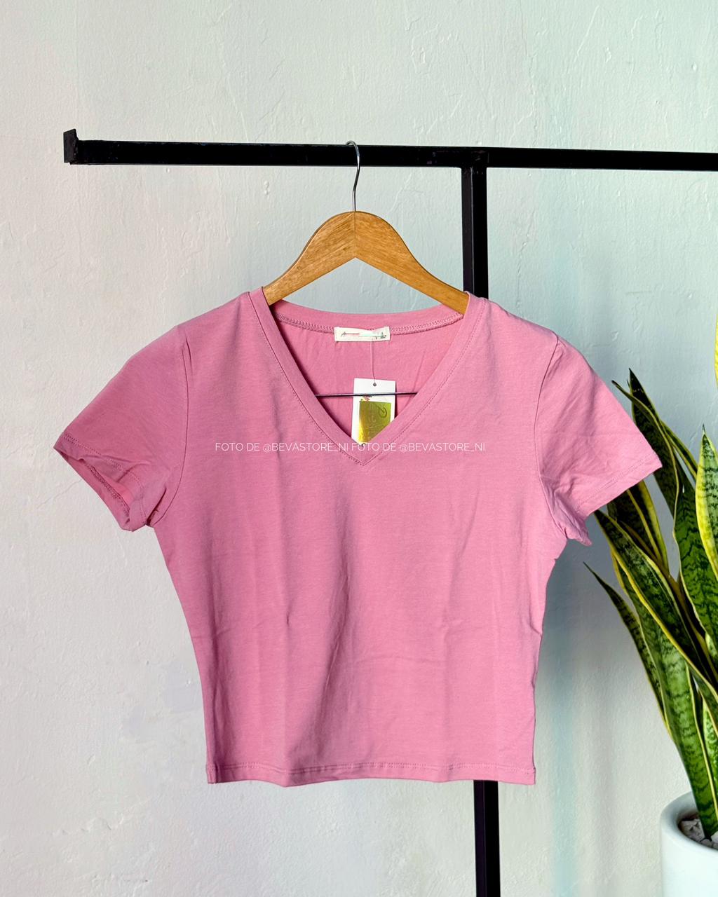 Crop top en cuello V