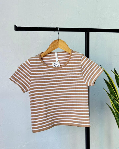 Crop top Leidaly café claro