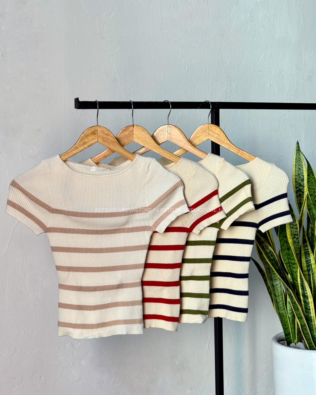 Crop top Nadieska rayas verde