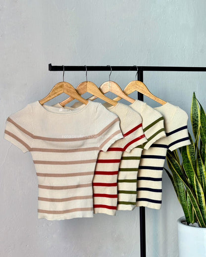 Crop top Nadieska rayas verde
