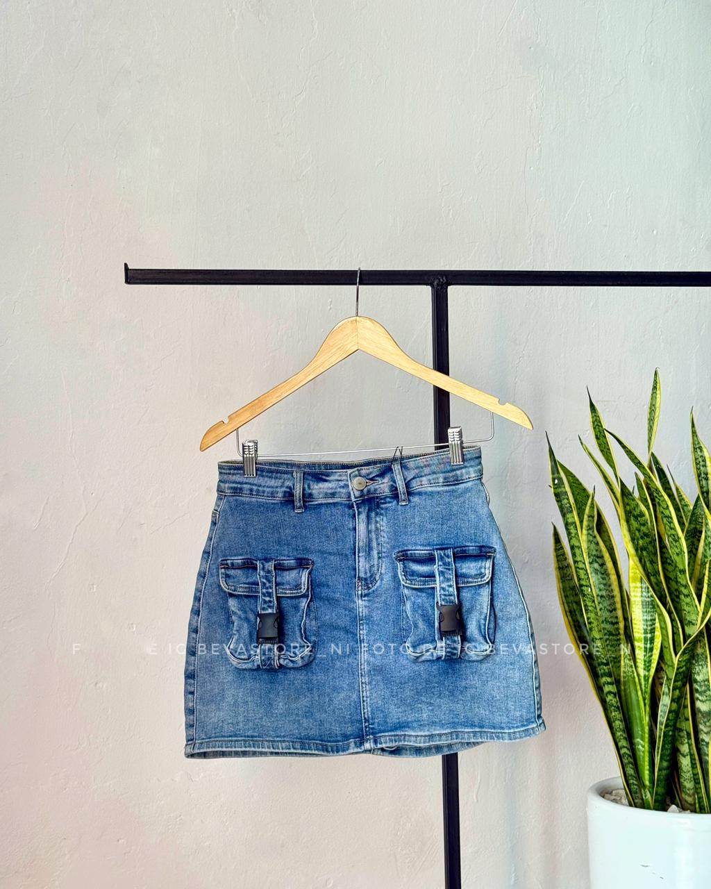 Falda cargo Iris azul
