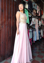 Vestido color Blush Rosa brillante Abby Paris