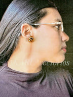 Aretes con nudo metálico