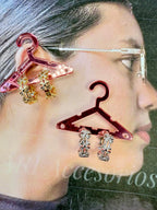 Aretes aro con flores