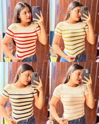 Crop top tela suéter