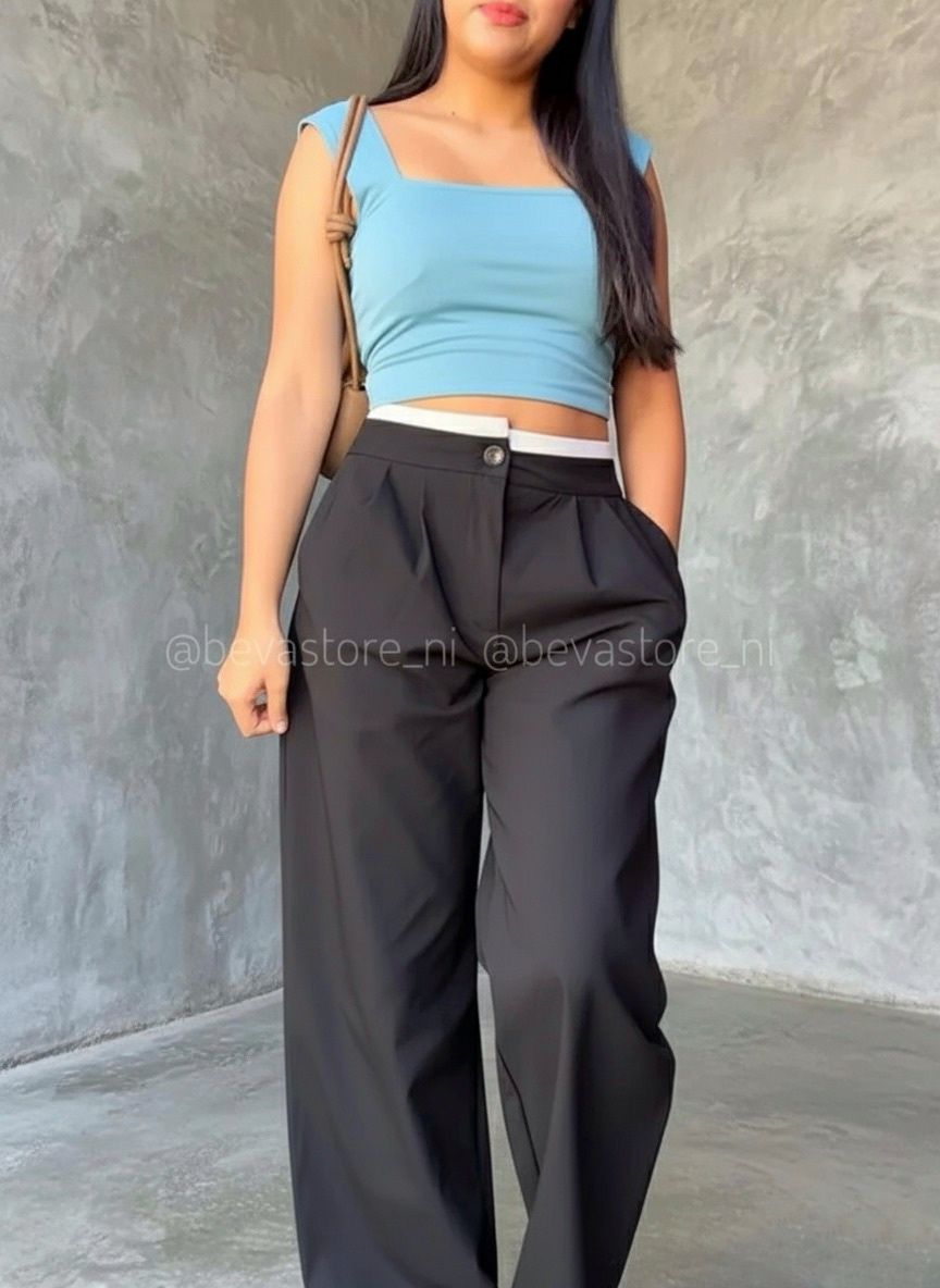 Pantalón recto lona gruesa