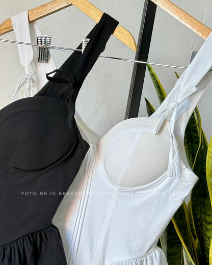 Top estilo corset Adaliska blanco