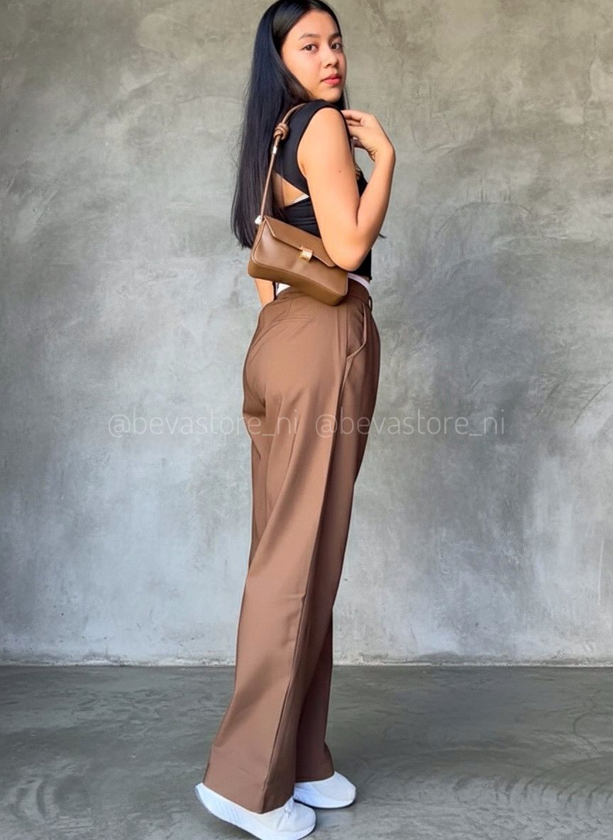 Pantalón recto lona gruesa