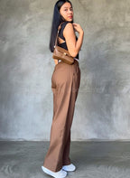 Pantalón recto lona gruesa