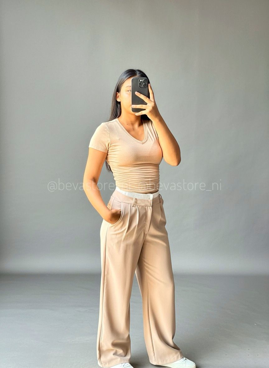 Crop top en cuello V