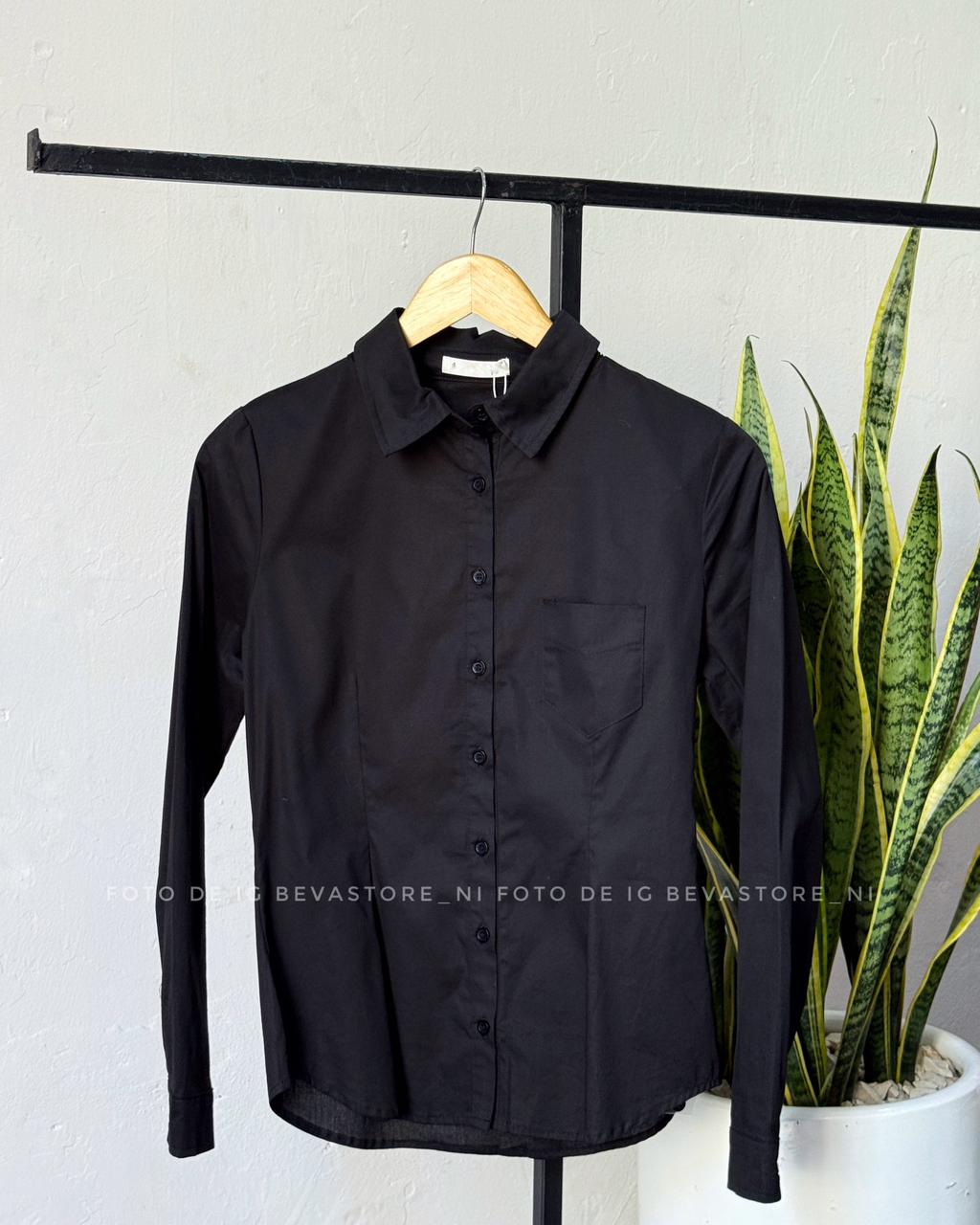 Camisa manga larga Hellen negra
