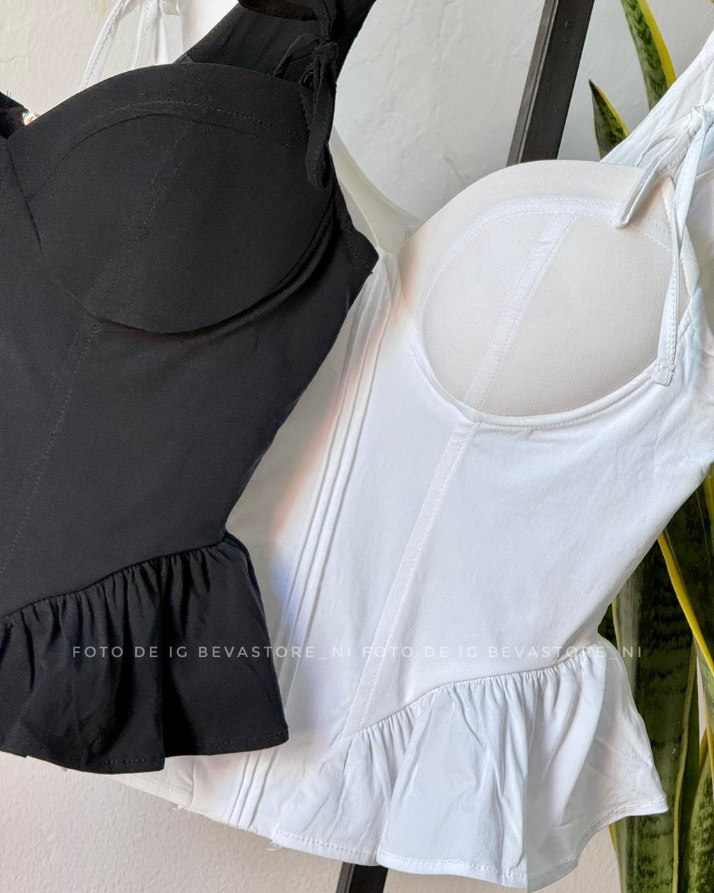 Top estilo corset Adaliska blanco