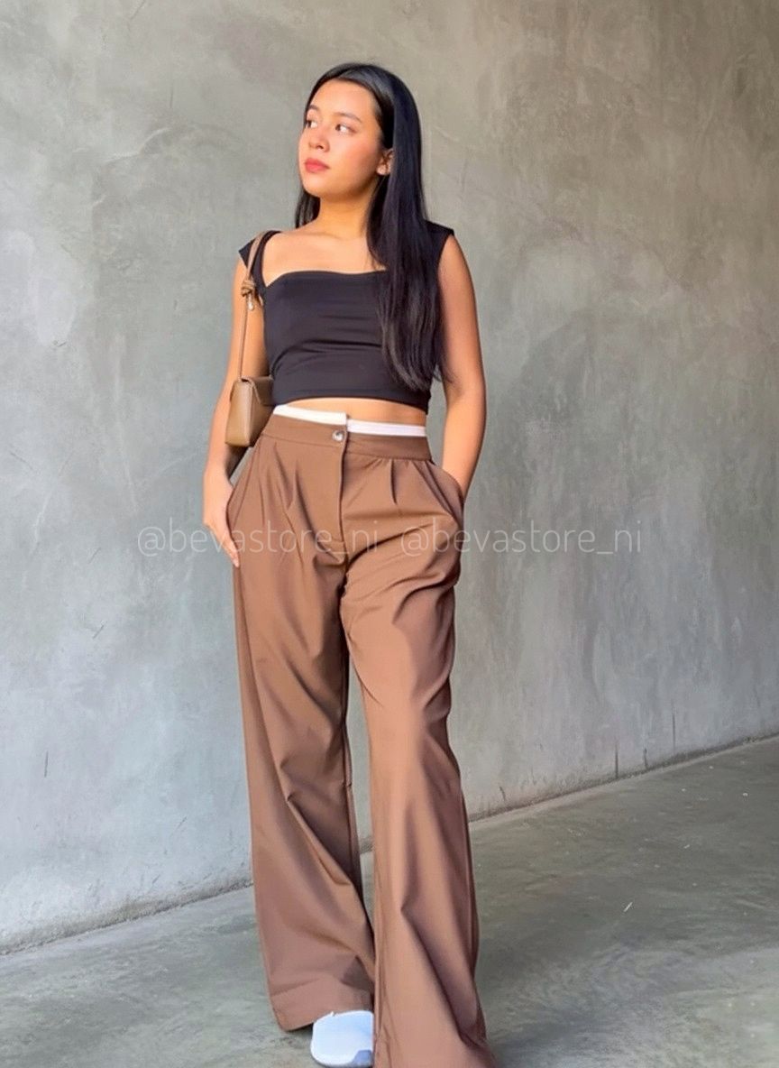 Pantalón recto lona gruesa