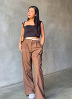 Pantalón recto lona gruesa