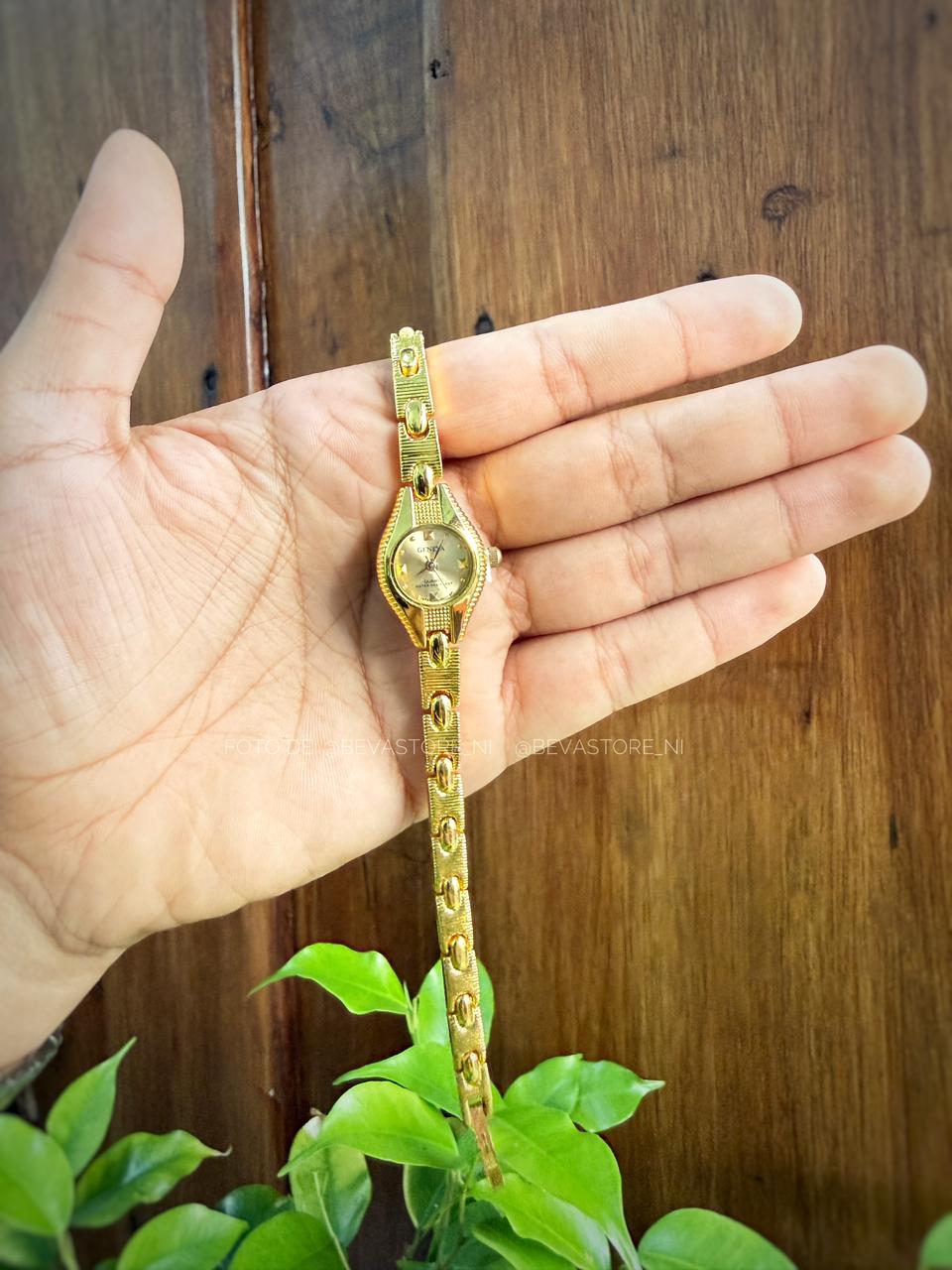 Reloj Ovalado Correa De Cuenta De Eslabones