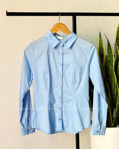 Camisa manga larga Hellen celeste