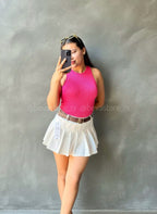 Falda Short Plisada con Faja