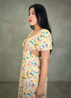 Vestido amarillo floreado