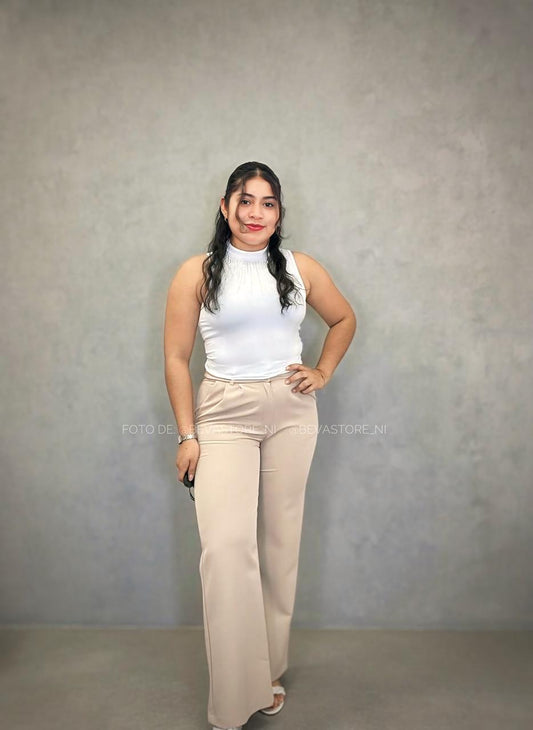 Top Samira blanco