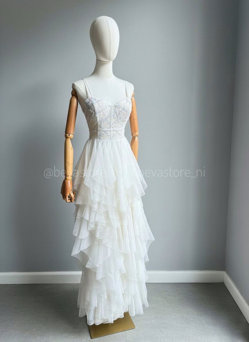 Vestido largo blanco City Triangles