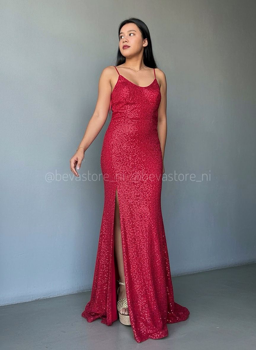 Vestido rojo Abby Paris