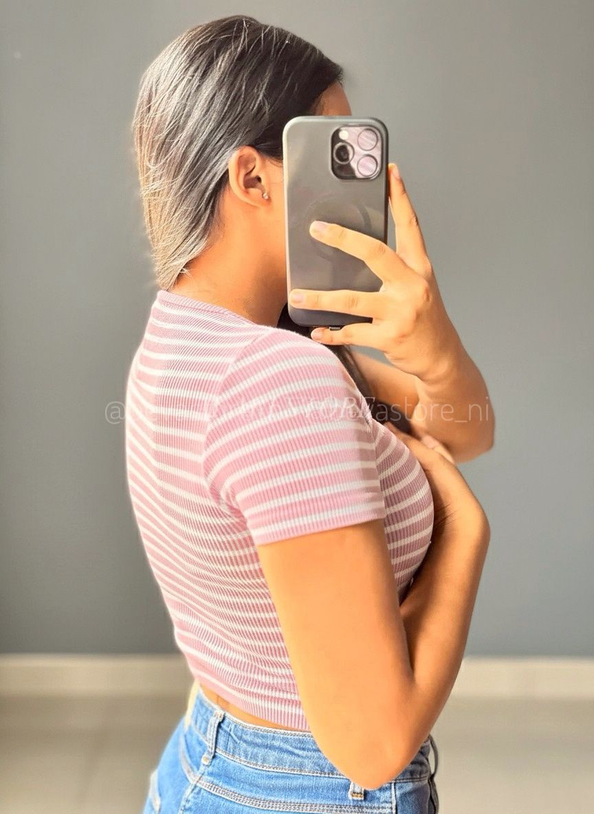 Crop top de Rayas