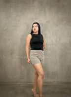 Top asimétrico doble forro