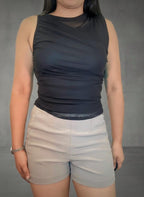 Top asimétrico doble forro