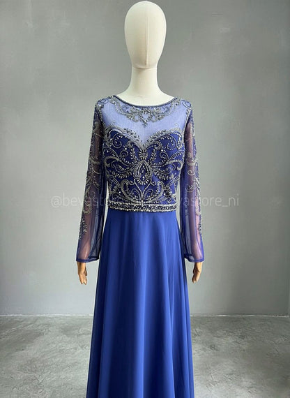 Vestido Esmeralda azul