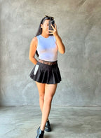 Falda Short Plisada con Faja