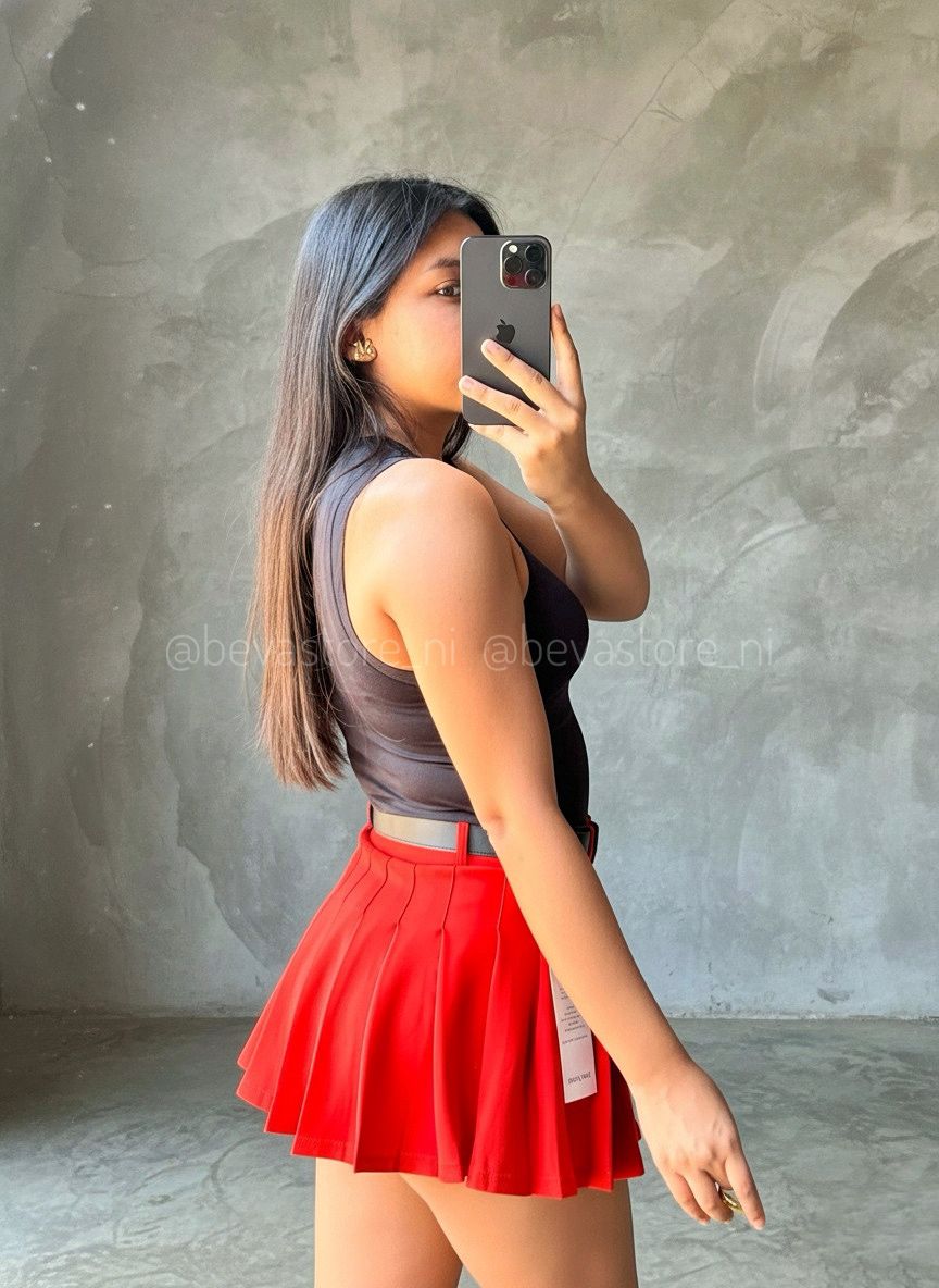 Falda Short Plisada con Faja