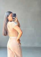 Crop top en cuello V