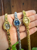 Reloj Ovalado Correa De Cuenta De Eslabones