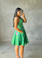 Vestido corto verde esmeralda Abby Paris